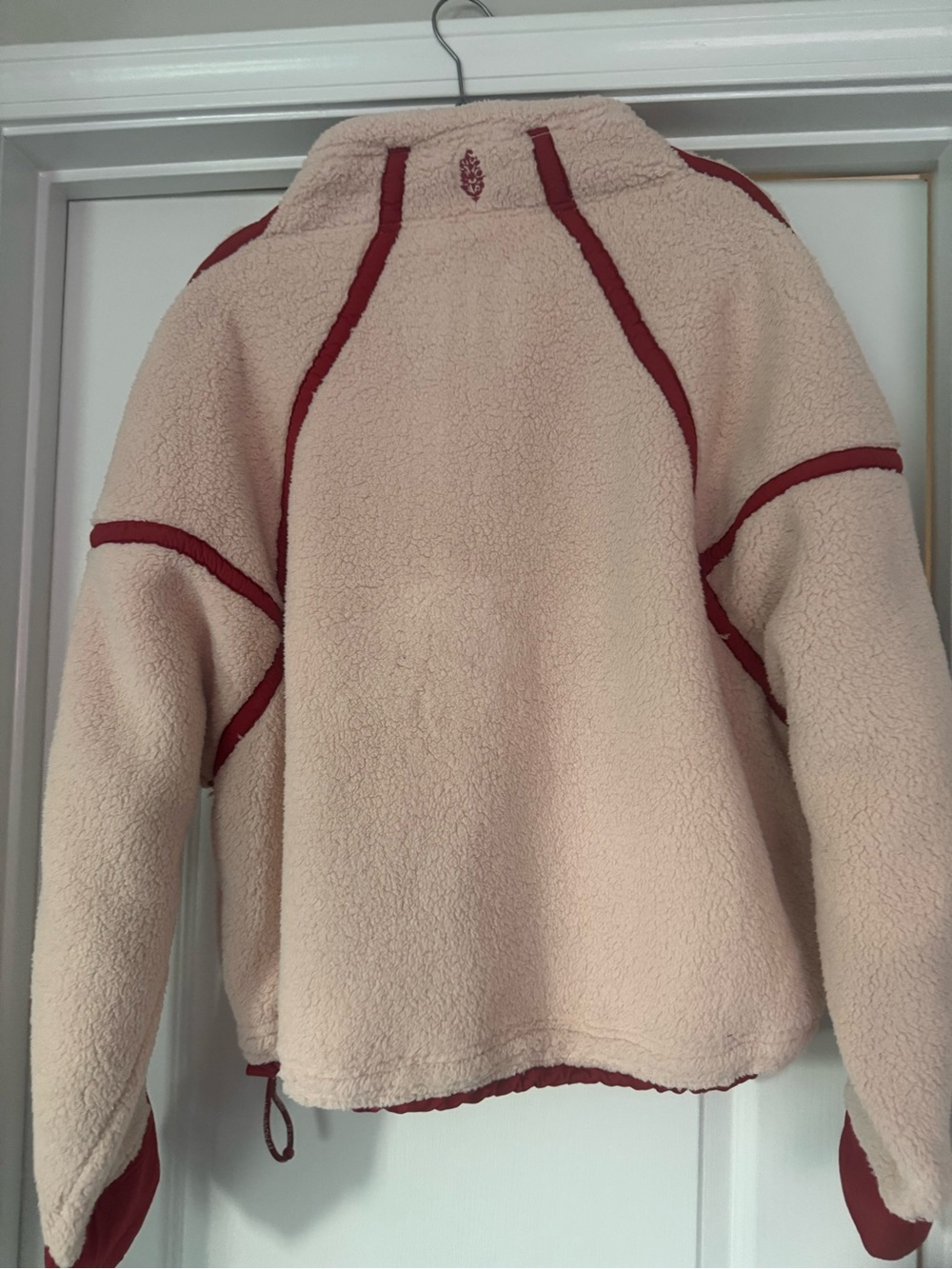 Free People Cream and Red Teddy Mountain Jacket - Picture 5 of 5
